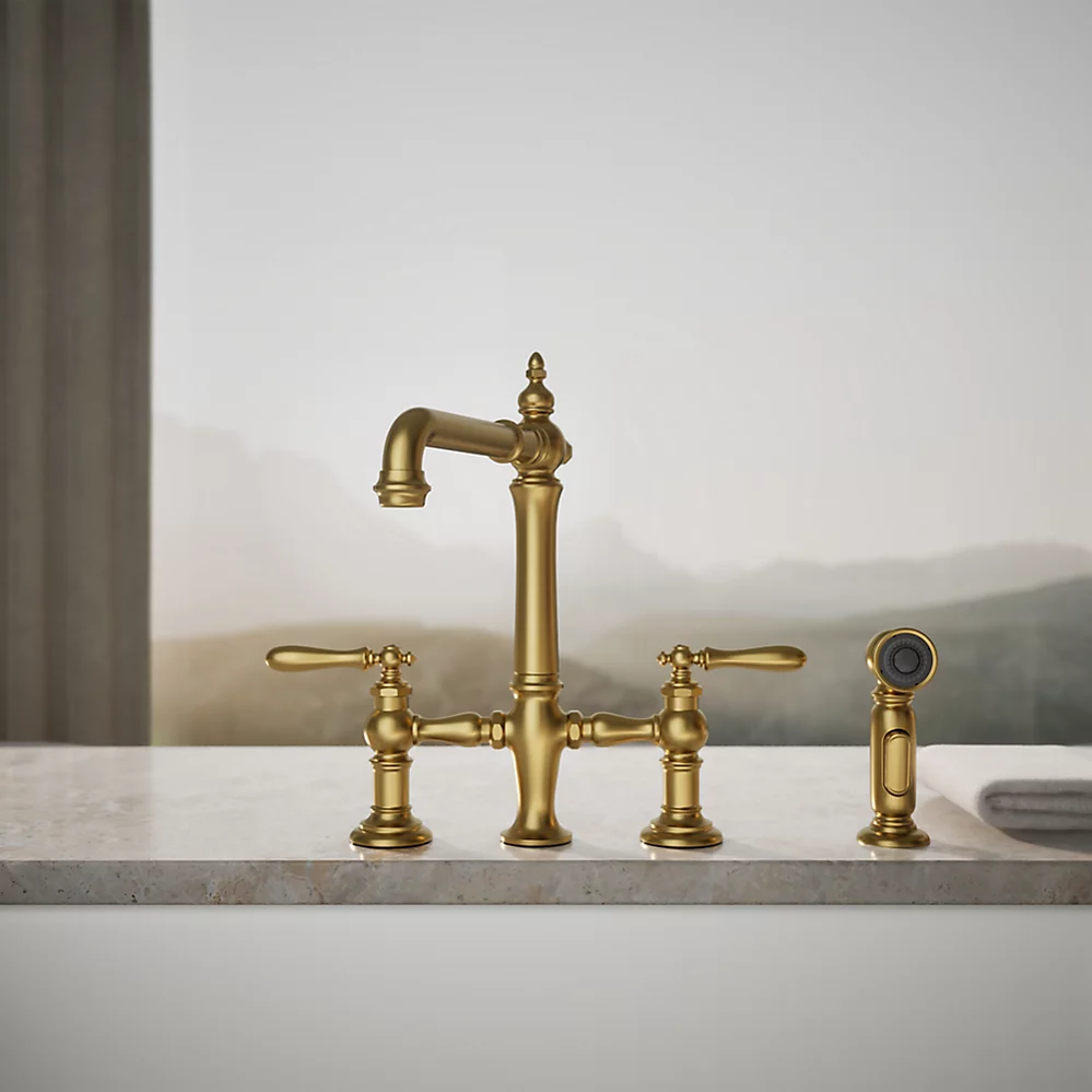 Kohler 76519-4-2MB Artifacts Bridge Faucet Primary W/Lever