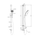 Gessi 59242 Rilievo Handshower And Adjustable Sliding Rail Set Chrome 2