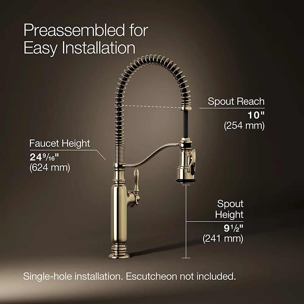 Kohler 77515-AF Tournant Pro 1H Kitchen W/ Po Spray