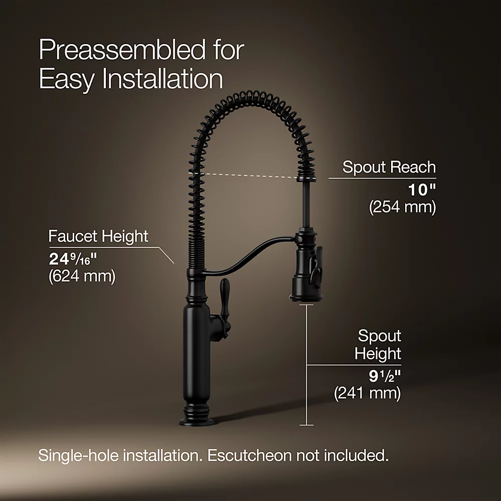 Kohler 77515-BL Tournant Pro 1H Kitchen W/ Po Spray