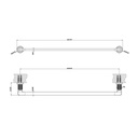Gessi 58503 Inciso Wall Mounted 24&quot; Towel Bar Chrome 2