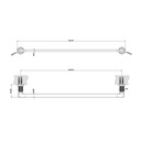 Gessi 58503 Inciso Wall Mounted 24" Towel Bar Chrome 2
