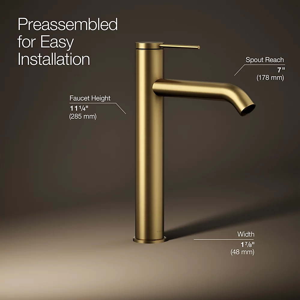 Kohler 77959-4A-2MB Components 1H Tall Lavatory Faucet