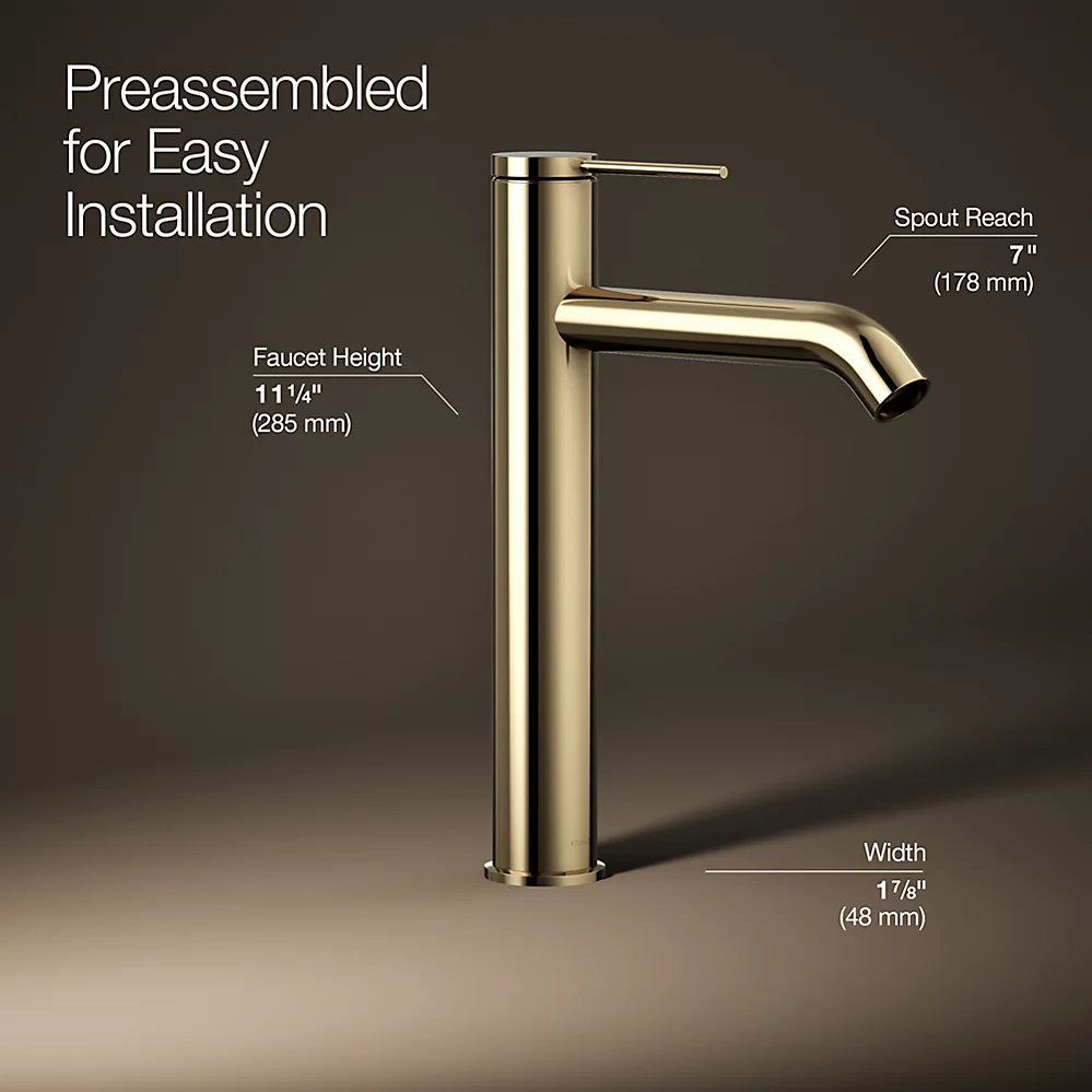 Kohler 77959-4A-AF Components 1H Tall Lavatory Faucet