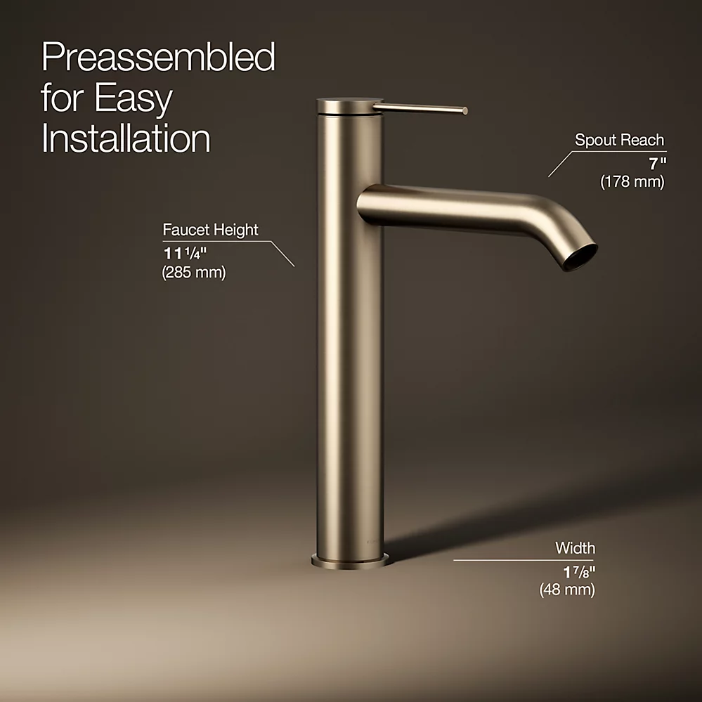 Kohler 77959-4A-BV Components 1H Tall Lavatory Faucet