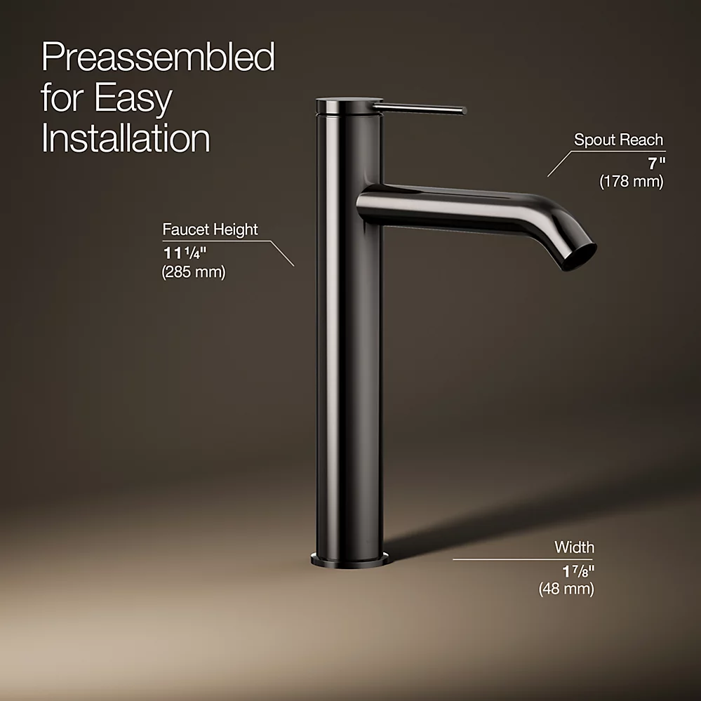 Kohler 77959-4A-TT Components 1H Tall Lavatory Faucet