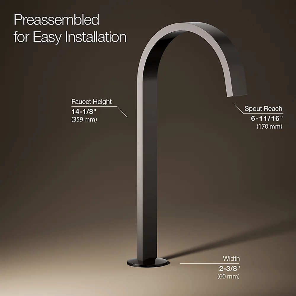 Kohler 77966-TT Components Lav Ws Spout Tall Ribbon