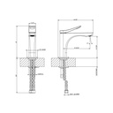 Gessi 59002 Rilievo Single Lever Washbasin Mixer Chrome 2