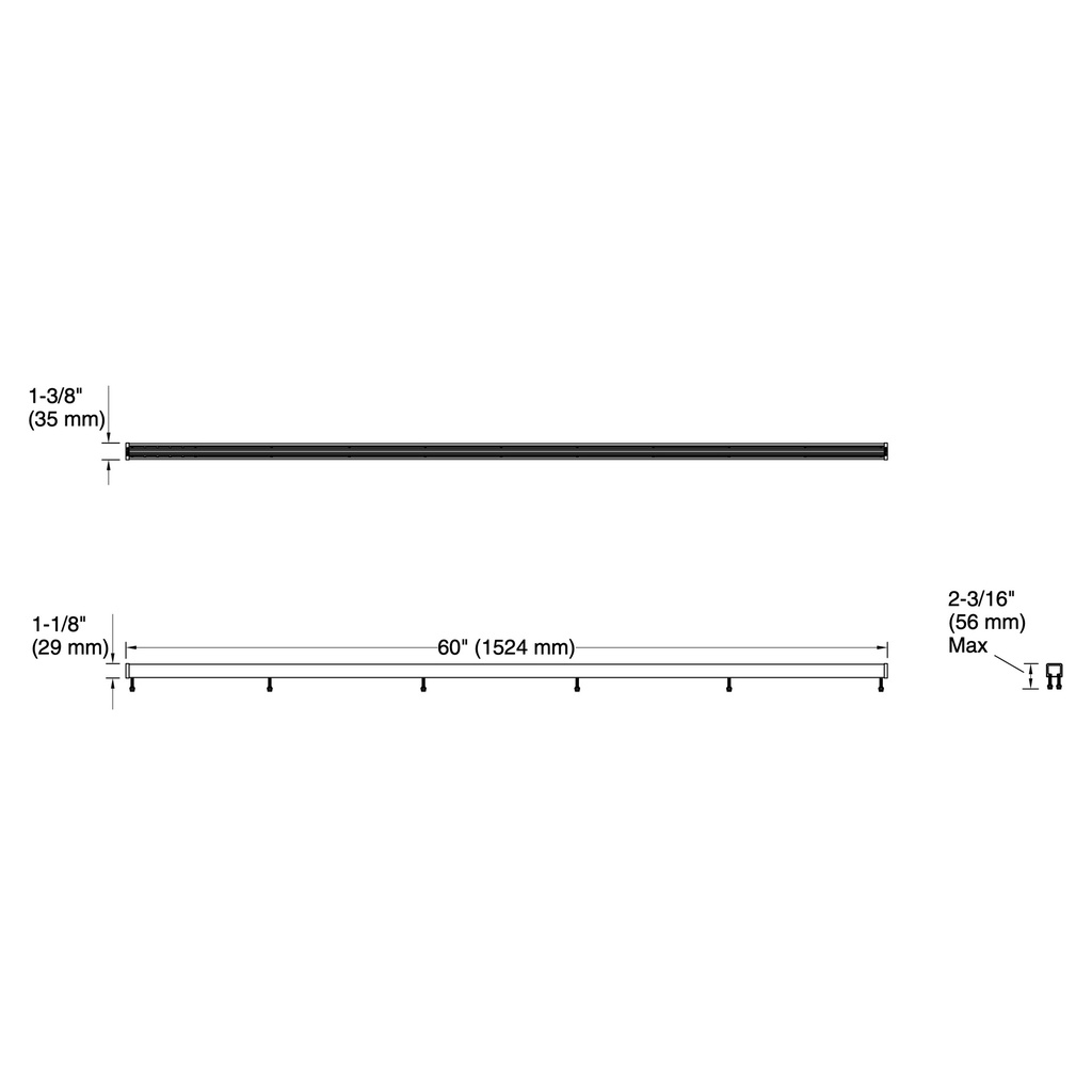 Kohler 80652-2MB Tile-In Grate 60 X 1.25