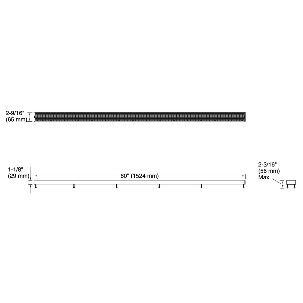 Kohler 80655-BL Lattice Grate 60 X 2.5