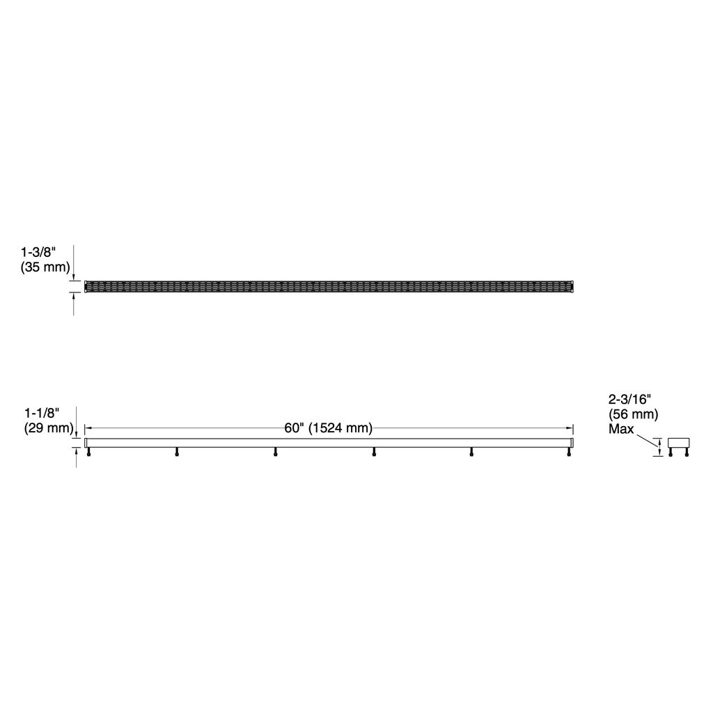 Kohler 80658-2MB Lattice Grate 60 X 1.25