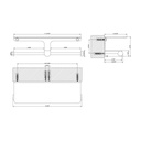 Gessi 59450 Rilievo Wall Mounted Double Tissue Holder With Cover Chrome 2