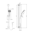 Gessi 59245 Rilievo Handshower And Adjustable Sliding Rail Set Chrome 2