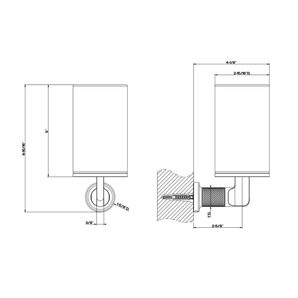 Gessi 58508 Inciso Wall Mounted Tumbler Holder Chrome 2