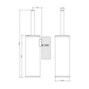 Gessi 59519 Rilievo Wall Mounted Toilet Brush Holder Chrome 2