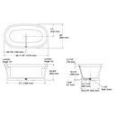 Kohler 8332-0 Memoirs 60 X34 Freestanding Bath