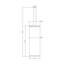 Gessi 59543 Rilievo Standing Toilet Brush Holder Chrome 2