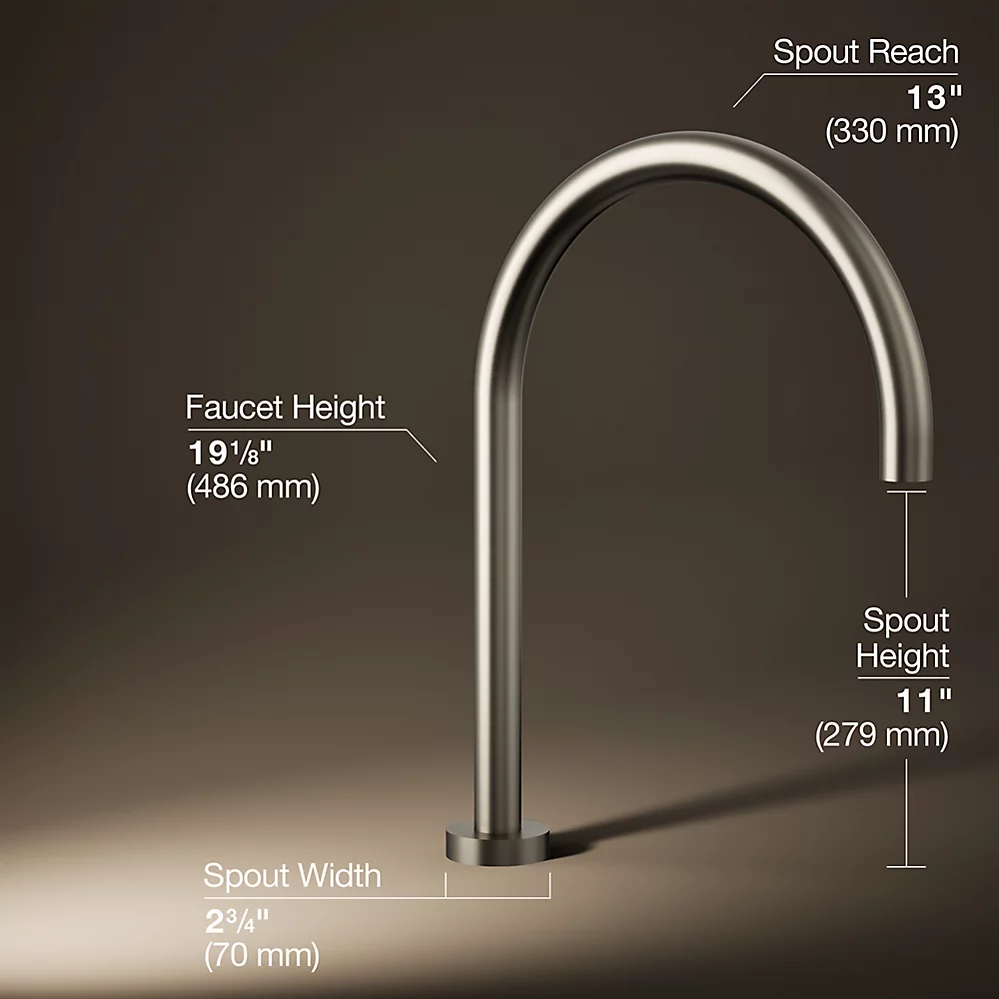 Kohler 8360-BN Deck Mount Spout, Non-Diverter
