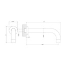 Gessi 38787 Via Tortona Wall Mounted Bath Spout Chrome 2