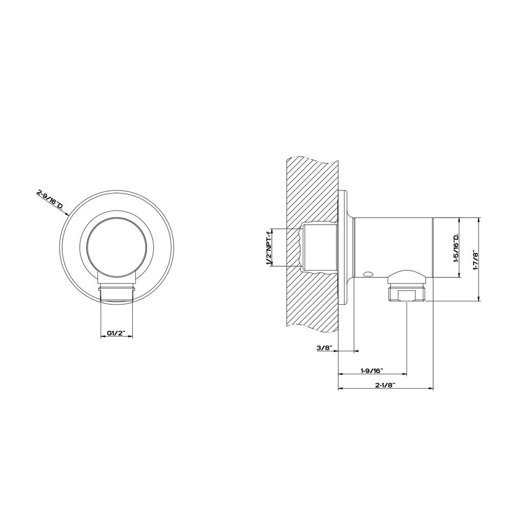 Gessi 58169 Inciso 1/2 Connection Water Outlet Chrome 2