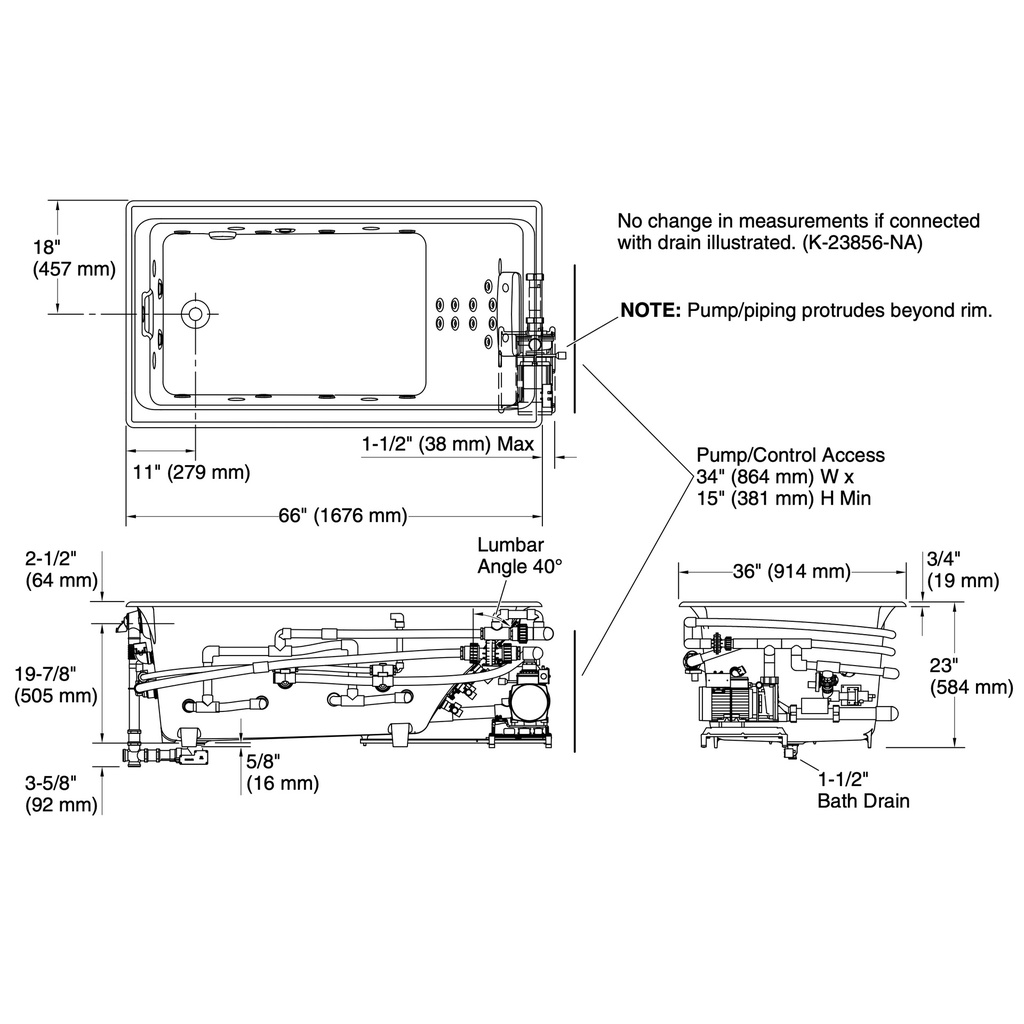 Kohler 856-V-NY Tea-For-Two Spa/Massage Whirlpool