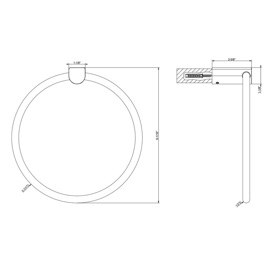 Gessi 59509 Rilievo Towel Ring Chrome 2
