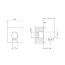 Gessi 59169 Rilievo Wall Elbow With Backplate 1/2" Connection Chrome 2