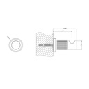 Gessi 58521 Inciso Wall Mounted Robe Hook Chrome 2