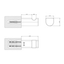Gessi 59521 Rilievo Wall Mounted Garment Hook Chrome 2