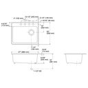 Kohler 8668-4A1-96 Riverby Single Basin Top Mount Sink