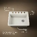Kohler 8668-5UA2-96 Riverby Single Basin Undermount Sink