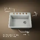 Kohler 8668-5UA2-FF Riverby Single Basin Undermount Sink