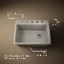 Kohler 8668-5UA2-TRF Riverby Single Basin Undermount Sink