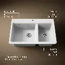Kohler 8669-1A1-0 Riverby Offset Top Mount Sink