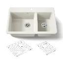 Kohler 8669-1A1-96 Riverby Offset Top Mount Sink