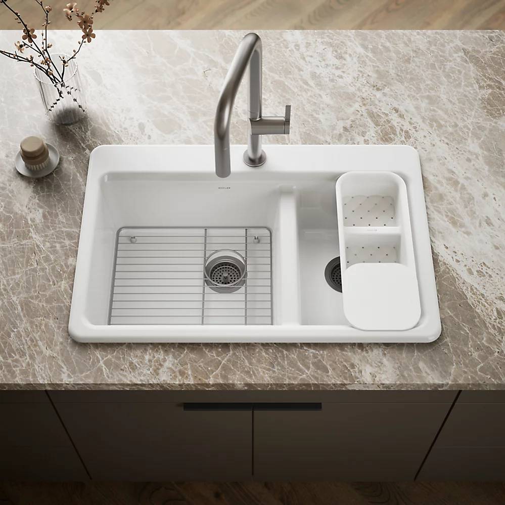 Kohler 8669-1A2-0 Riverby Offset Top Mount Sink