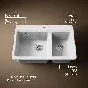Kohler 8669-1A2-0 Riverby Offset Top Mount Sink
