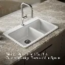 Kohler 8669-1A2-0 Riverby Offset Top Mount Sink