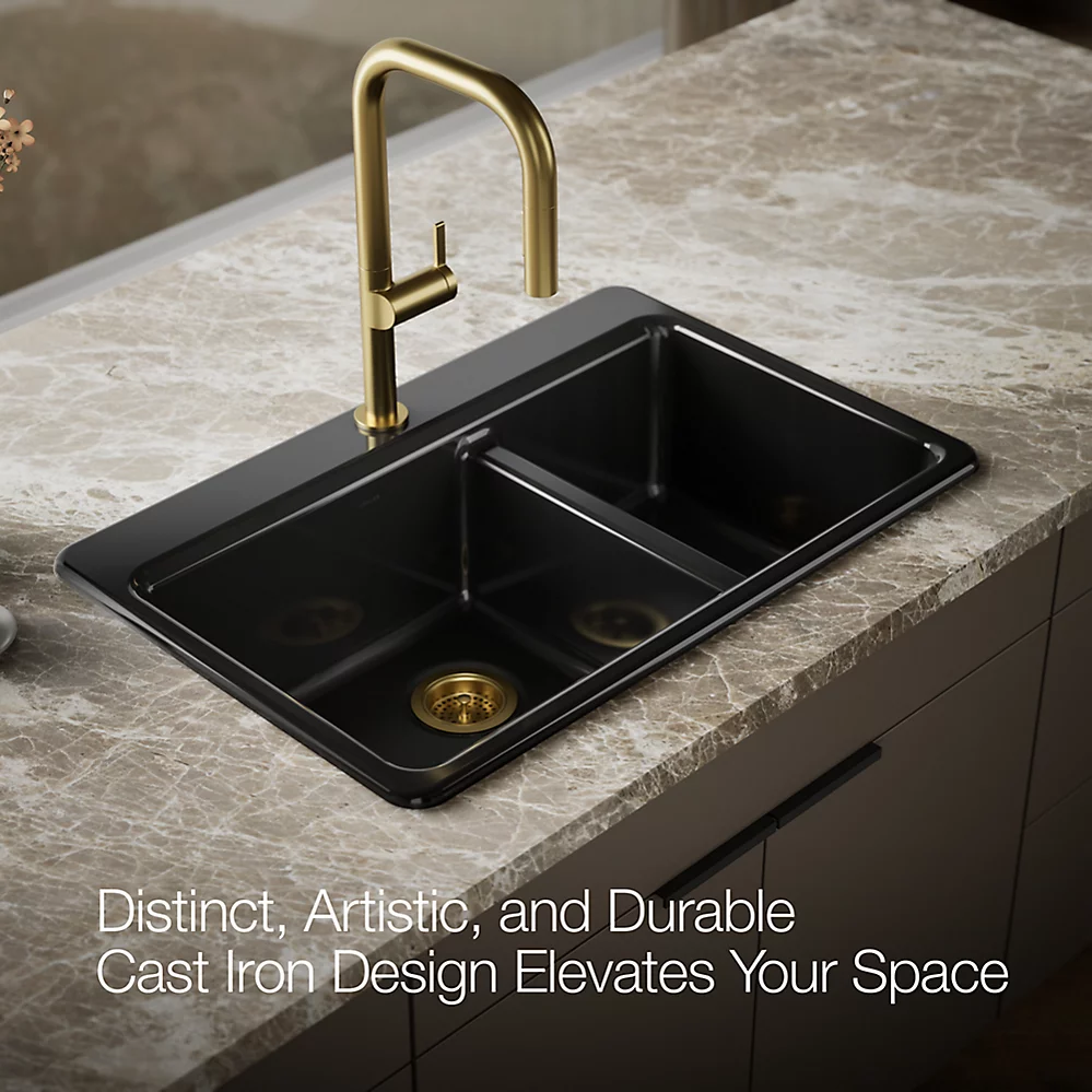 Kohler 8669-1A2-7 Riverby Offset Top Mount Sink