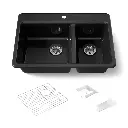 Kohler 8669-1A2-7 Riverby Offset Top Mount Sink