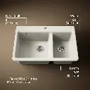Kohler 8669-1A2-96 Riverby Offset Top Mount Sink