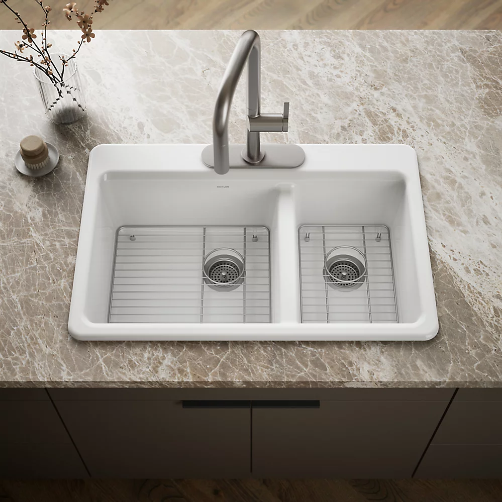 Kohler 8669-3A1-0 Riverby Offset Top Mount Sink