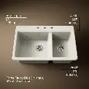 Kohler 8669-3A1-96 Riverby Offset Top Mount Sink