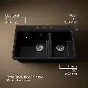 Kohler 8669-3A2-7 Riverby Offset Top Mount Sink
