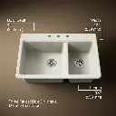 Kohler 8669-3A2-96 Riverby Offset Top Mount Sink
