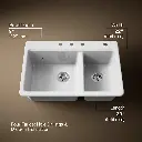 Kohler 8669-4A1-0 Riverby Offset Top Mount Sink