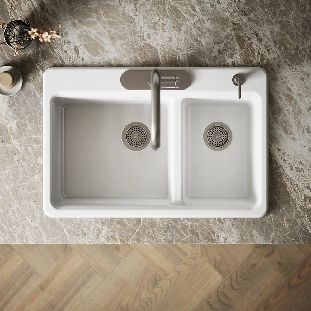 Kohler 8669-4A1-0 Riverby Offset Top Mount Sink