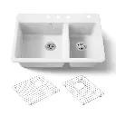 Kohler 8669-4A1-0 Riverby Offset Top Mount Sink