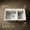 Kohler 8669-4A1-96 Riverby Offset Top Mount Sink