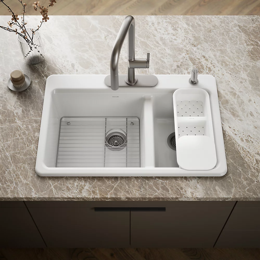 Kohler 8669-4A2-0 Riverby Offset Top Mount Sink